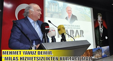 DEMİR, “MİLAS HİZMETSİZLİKTEN KURTARILMALI”