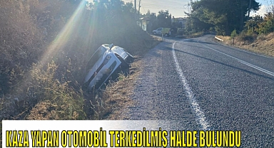 KAZA YAPAN OTOMOBİL TERKEDİLMİŞ HALDE BULUNDU