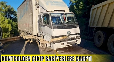 KONTROLDEN ÇIKIP BARİYERLERE ÇARPTI