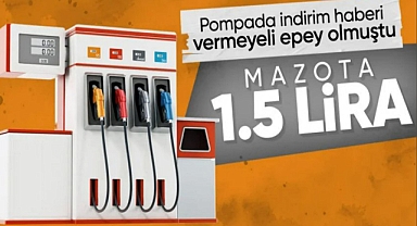 MOTORİNE İNDİRİM YOLDA