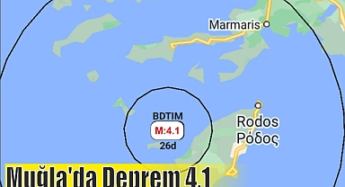 Muğla’da Deprem 4,1