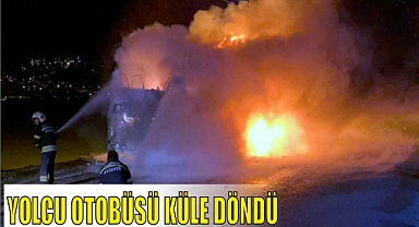 YOLCU OTOBÜSÜ KÜLE DÖNDÜ
