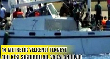 14 METRELİK YELKENLİ TEKNEYE 100 KİŞİ SIĞDIRDILAR, YAKALANDILAR