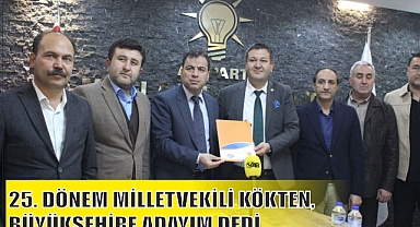 25. DÖNEM MİLLETVEKİLİ KÖKTEN, BÜYÜKŞEHİRE ADAYIM DEDİ