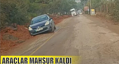 ARAÇLAR MAHSUR KALDI