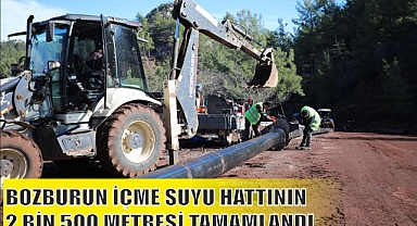 BOZBURUN İÇME SUYU HATTININ 2 BİN 500 METRESİ TAMAMLANDI
