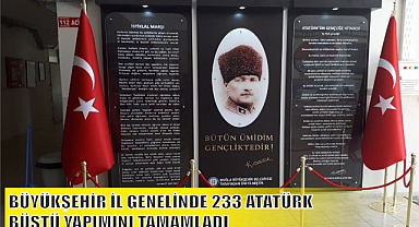 BÜYÜKŞEHİR İL GENELİNDE 233 ATATÜRK BÜSTÜ YAPIMINI TAMAMLADI