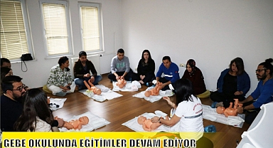 GEBE OKULUNDA EĞİTİMLER DEVAM EDİYOR