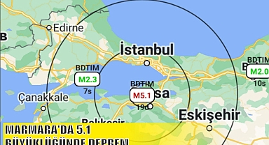 MARMARA'DA 5.1 BÜYÜKLÜĞÜNDE DEPREM