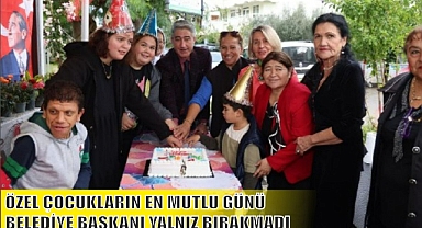 ÖZEL ÇOCUKLARIN EN MUTLU GÜNÜ BELEDİYE BAŞKANI YALNIZ BIRAKMADI