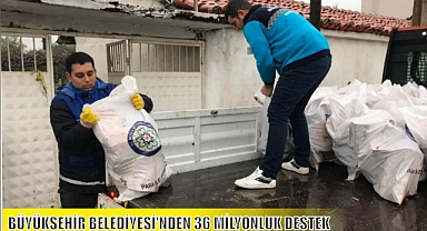 BÜYÜKŞEHİR BELEDİYESİ’NDEN 36 MİLYONLUK DESTEK