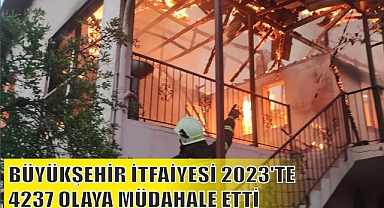 BÜYÜKŞEHİR İTFAİYESİ 2023’TE 4237 OLAYA MÜDAHALE ETTİ