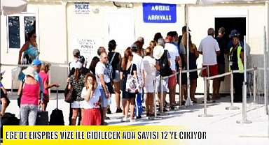EGE’DE EKSPRES VİZE İLE GİDİLECEK ADA SAYISI 12’YE ÇIKIYOR