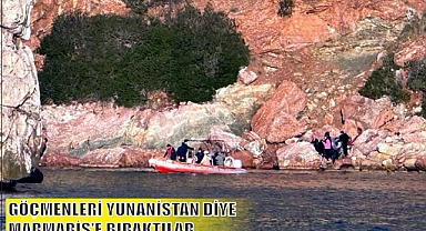 GÖÇMENLERİ YUNANİSTAN DİYE MARMARİS’E BIRAKTILAR