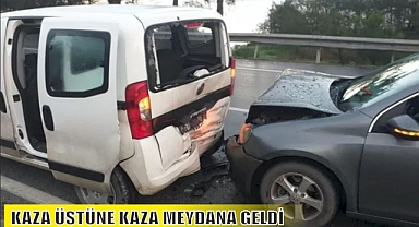 KAZA ÜSTÜNE KAZA MEYDANA GELDİ