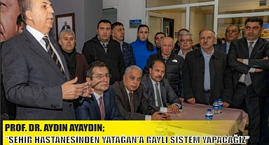 PROF. DR. AYDIN AYAYDIN; “ŞEHİR HASTANESİNDEN YATAĞAN’A RAYLI SİSTEM YAPACAĞIZ”