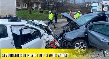 SEYDİKEMER'DE KAZA 1 ÖLÜ, 3 AĞIR YARALI