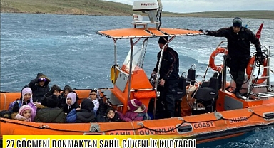 27 GÖÇMENİ DONMAKTAN SAHİL GÜVENLİK KURTARDI