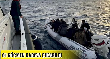 61 GÖÇMEN KARAYA ÇIKARILDI