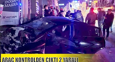ARAÇ KONTROLDEN ÇIKTI 2 YARALI