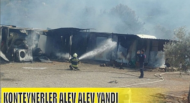 KONTEYNERLER ALEV ALEV YANDI