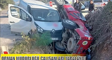 ORMAN MÜDÜRLÜĞÜ ÇALIŞANLARI YARALANDI