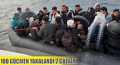 100 GÖÇMEN YAKALANDI 2 GÖZALTI