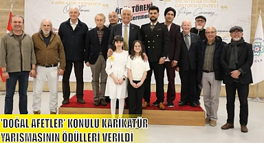 'DOĞAL AFETLER' KONULU KARİKATÜR YARIŞMASININ ÖDÜLLERİ VERİLDİ