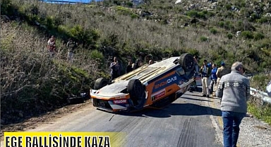 EGE RALLİSİNDE KAZA