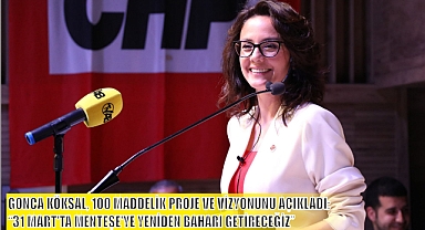 GONCA KÖKSAL, 100 MADDELİK PROJE VE VİZYONUNU AÇIKLADI: “31 MART’TA MENTEŞE’YE YENİDEN BAHARI GETİRECEĞİZ”