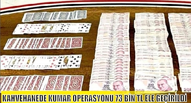 KAHVEHANEDE KUMAR OPERASYONU 73 BİN TL ELE GEÇİRİLDİ