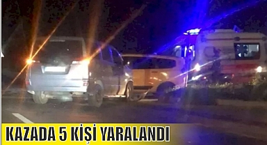 KAZADA 5 KİŞİ YARALANDI