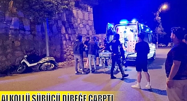ALKOLLÜ SÜRÜCÜ DİREĞE ÇARPTI