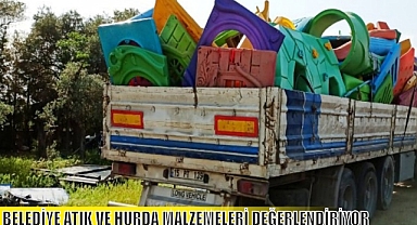BELEDİYE ATIK VE HURDA MALZEMELERİ DEĞERLENDİRİYOR