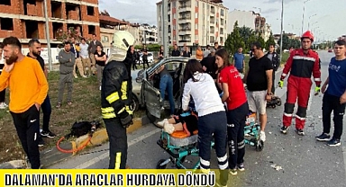 DALAMAN'DA ARAÇLAR HURDAYA DÖNDÜ