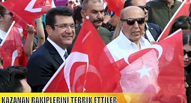 KAZANAN RAKİPLERİNİ TEBRİK ETTİLER