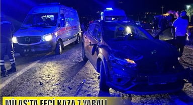 MİLAS'TA FECİ KAZA 7 YARALI