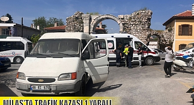 MİLAS'TA TRAFİK KAZASI 1 YARALI