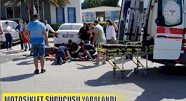 MOTOSİKLET SÜRÜCÜSÜ YARALANDI