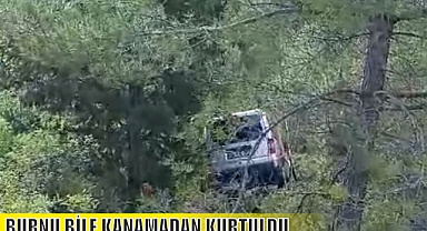 BURNU BİLE KANAMADAN KURTULDU