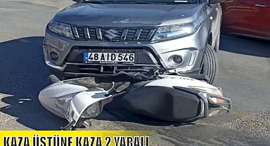 KAZA ÜSTÜNE KAZA 2 YARALI