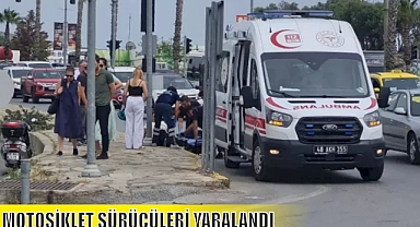 MOTOSİKLET SÜRÜCÜLERİ YARALANDI