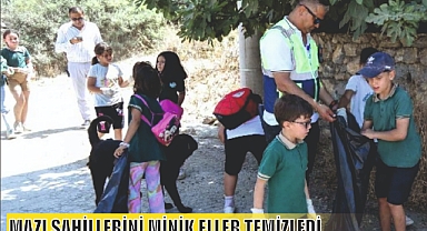 MAZI SAHİLLERİNİ MİNİK ELLER TEMİZLEDİ