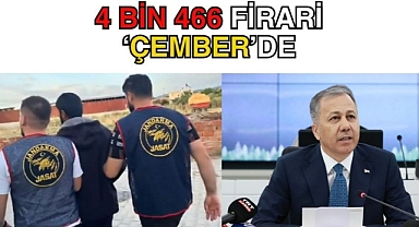 4 BİN 466 FİRARİ ‘ÇEMBER’DE