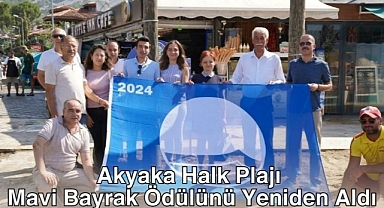 Akyaka Halk Plajı Mavi Bayrak Ödülünü Yeniden Aldı