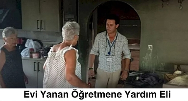 Evi Yanan Öğretmene Yardım Eli