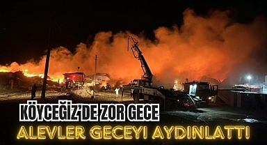 Köyceğiz'de Zor Gece Alevler Geceyi Aydınlattı