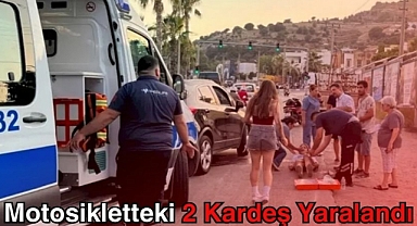 Motosikletteki 2 Kardeş Yaralandı