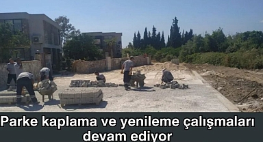 Parke kaplama ve yenileme çalışmaları devam ediyor