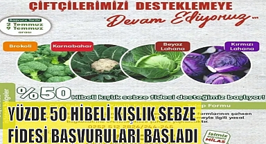 YÜZDE 50 HİBELİ KIŞLIK SEBZE FİDESİ BAŞVURULARI BAŞLADI
